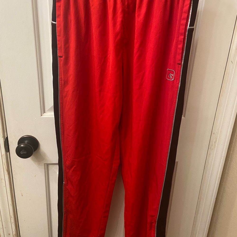 AND1 Red & Black Athletic/Basketball Workout Pant Med - 9” zip @ankle
